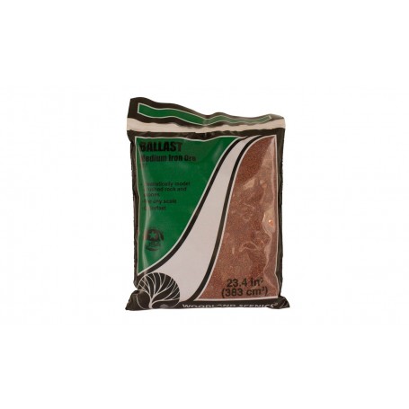 Woodland Scenics B77 (HO) Ballast - Medium - 12oz 340g -- Iron Ore