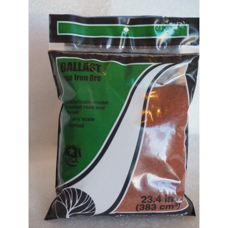 Woodland Scenics B70 (HO) Ballast - Fine - 12oz 340g -- Iron Ore
