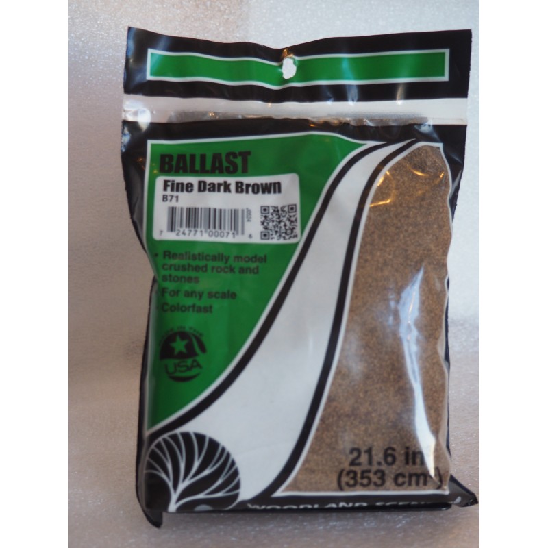 thumbnail image 2 of Woodland Scenics Brown Fine Ballast B72 – Model Railroad Scenery, Any Scale, New 2025 2 of 2