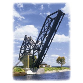 Walthers Cornerstone 3070 (HO) Operating Single-Track Railroad Bascule Bridge -- Kit