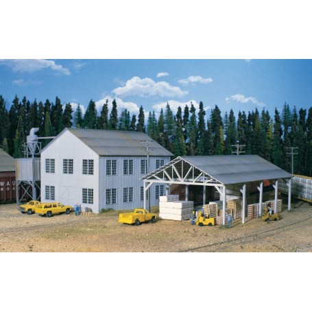 Walthers Cornerstone 3059 (HO) Planing Mill and Shed -- Kit