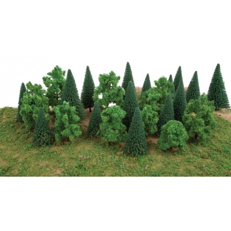 Walthers SceneMaster 1179 (A) Mixed Trees w/Flat Base pkg(25)