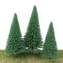 Walthers SceneMaster 1180 (A) Pine Trees pkg(10) -- 3-3/8 to 5-1/2" 8 to 14cm w/Pin Base