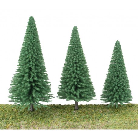 Walthers SceneMaster 1181 (A) Pine Trees pkg(10) -- 5-1/2 to 7-3/8" 14 to 18cm w/Pin Base