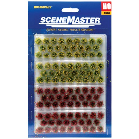 Walthers SceneMaster 1105 (HO) Grass Tufts - pkg(104) 1/4" 0.6cm Tall -- Blooming Flowers