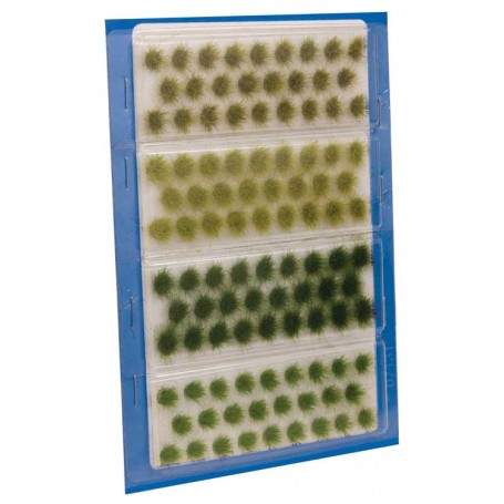Walthers SceneMaster 1134 (HO) Grass Tufts 1/4" 0.6cm Tall pkg(104) -- Wild Mix Short
