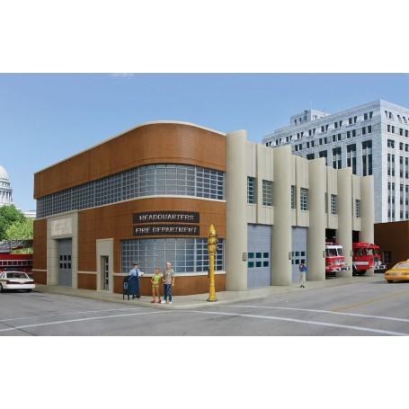 Walthers Cornerstone 3765 (HO) Fire Department Headquarters -- Kit