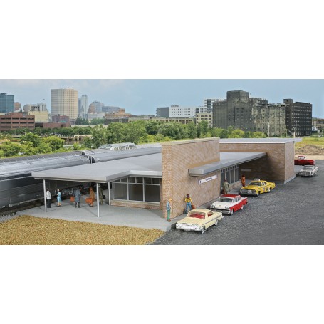 Walthers Cornerstone 4064 (HO) Modern Brick Santa Fe Station -- Kit