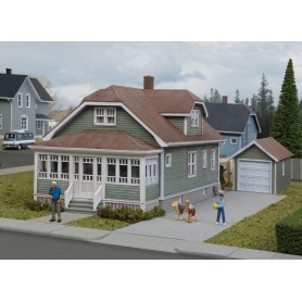 Walthers Cornerstone 3791 (HO) Updated American Bungalow with Single-Car Garage -- Kit