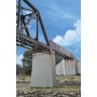 Walthers Cornerstone 4550 (HO) Single-Track Railroad Bridge Concrete Piers pkg(2)