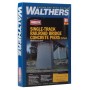 Walthers Cornerstone 4550 (HO) Single-Track Railroad Bridge Concrete Piers pkg(2)