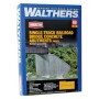 Walthers Cornerstone 4551 (HO) Single-Track Railroad Bridge Concrete Abutments pkg(2)