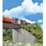 Walthers Cornerstone 4551 (HO) Single-Track Railroad Bridge Concrete Abutments pkg(2)