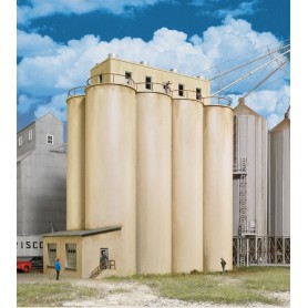 Walthers Cornerstone 2942 (HO) Modern Grain Head House w/Silos -- Kit