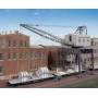 Walthers Cornerstone 4096 (HO) Traveling Crane with Brick Street -- Kit