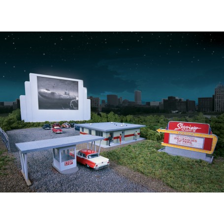 Walthers Cornerstone 3478 (HO) Skyview Drive-In Theater -- Kit