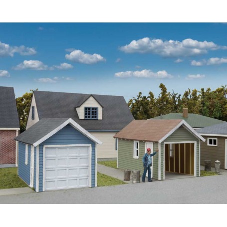 Walthers Cornerstone 3796 (HO) Single-Car Garage pkg(2)