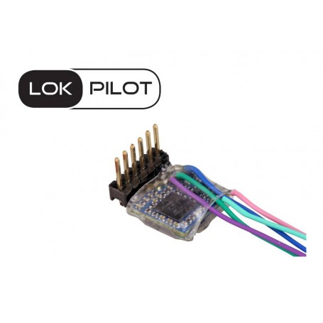 ESU 59857 LokPilot 5 micro DCC, 6-pin Direct Angled, gauge N, TT