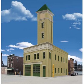 Walthers Cornerstone 4022 (HO) Two-Bay Fire Station -- Kit