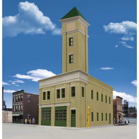 Walthers Cornerstone 4022 (HO) Two-Bay Fire Station -- Kit