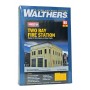 Walthers Cornerstone 4022 (HO) Two-Bay Fire Station -- Kit