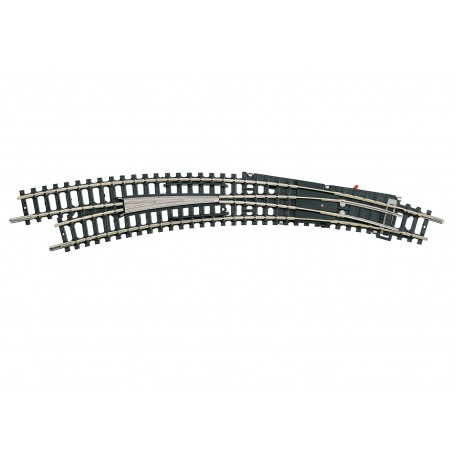 Trix 14947 (N) Left Curved Turnout, R3/R4 w/ Polarized Frog