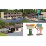Walthers Cornerstone 3487 (HO) Vintage Motor Hotel with Office and Restaurant -- Kit