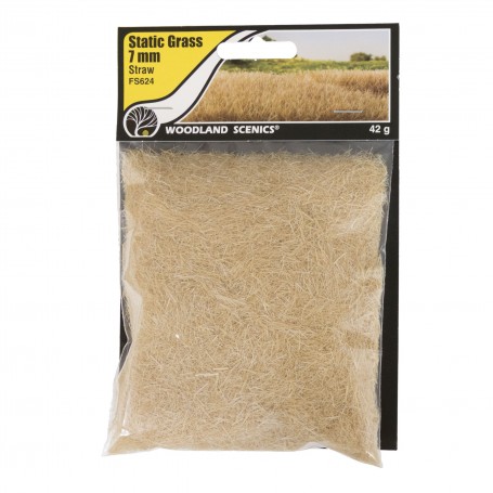 Woodland Scenics FS626 Field System Static Grass – Medium Green 1/2 Inch (12mm) Fibers
