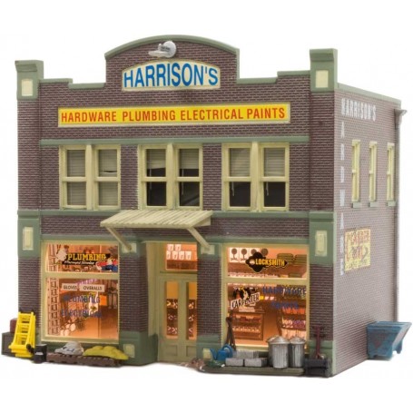 Woodland Scenics BR4921 (N) Harrison's Hardware - Built-&-Ready® Landmark Structures®-- Assembled