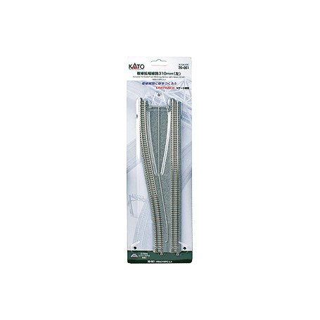 KATO 20-051 (N) Concrete-Tie Double-Track Widening Section -- Left Hand 12-3/16" 31cm Long