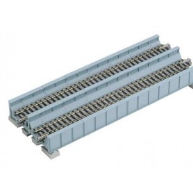 KATO 20-455 (N) Double-Track Plate Girder Bridge -- 7-13/32" 186mm (Light Blue)