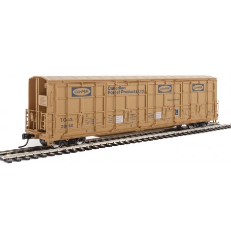 Walthers PROTO (HO) 56' Thrall All-Door Boxcar - Canfor TCAX (yellow, blue)