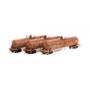 Athearn RTR (HO) 20,900-Gallon Acid Tank, TILX (red/brown)(3-pack)