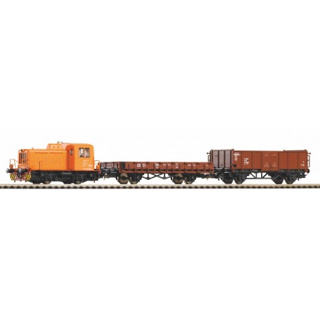 PIKO 59022 (HO) DCC starter set - Freight Train (DR) TGK2 diesel locomotive - PIKO SmartControl® light, 120V