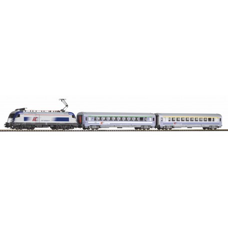 PIKO 59024 (HO) DCC starter set - PKP IC passenger train, TAURUS electric locomotive - PIKO SmartControl® light, 120V